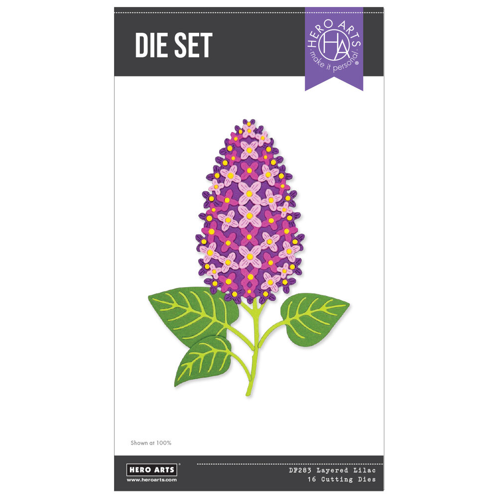 Hero Arts Spring Meadow Die Set Layered Lilac (DF283)