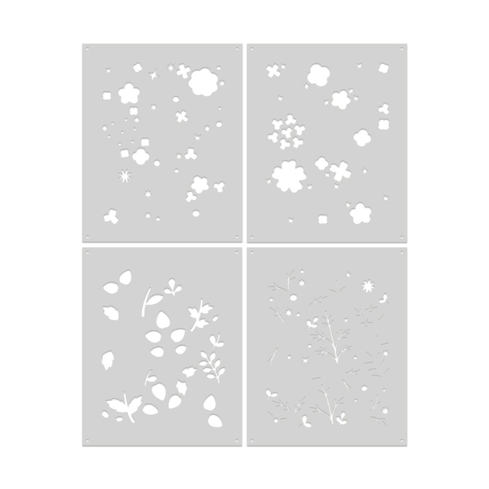 Hero Arts Spring Meadow Stencils Color Layering Meadow Blooms (SA293)