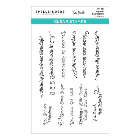 Spellbinders Make It & Bake It Clear Stamp Set Sugared Expressions (STP-267) Spellbinders Make It & Bake It Clear Stamp Set Sugared Expressions (STP-267)