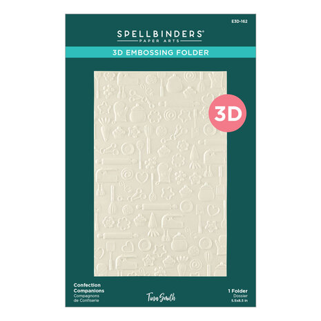 Spellbinders Make It & Bake It 3D Embossing Folder Confection Companions (E3D-162)