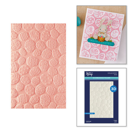 Spellbinders Happy Spring 3D Embossing Folder Ornate Eggs (E3D-169) Spellbinders Happy Spring 3D Embossing Folder Ornate Eggs (E3D-169)