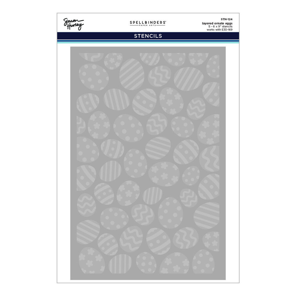 Spellbinders Happy Spring Stencils Layered Ornate Eggs (STN-124) Spellbinders Happy Spring Stencils Layered Ornate Eggs (STN-124)