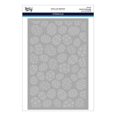 Spellbinders Happy Spring Stencils Layered Ornate Eggs (STN-124) Spellbinders Happy Spring Stencils Layered Ornate Eggs (STN-124)