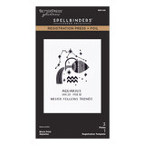 Spellbinders Block Print Zodiacs Registration Press + Foil Plate Aquarius (BPR-038)