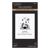 Spellbinders Block Print Zodiacs Registration Press + Foil Plate Cancer (BPR-043)