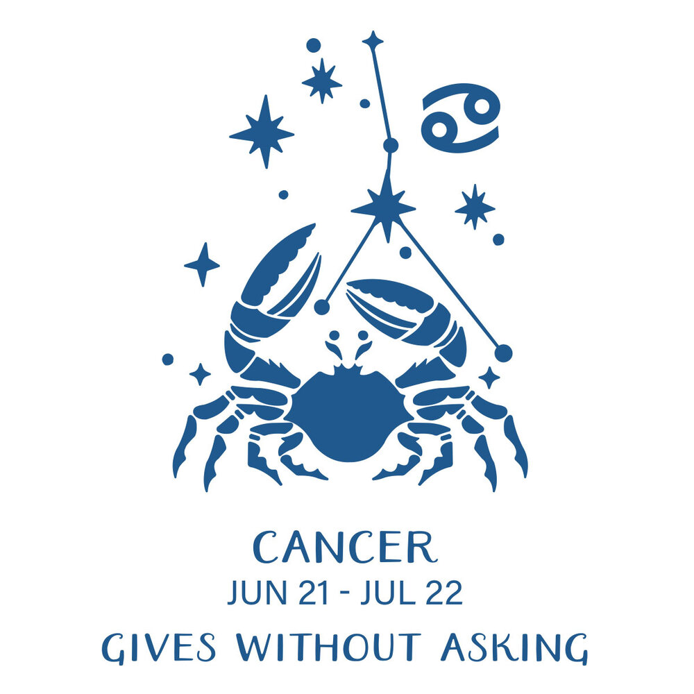 Spellbinders Block Print Zodiacs Registration Press + Foil Plate Cancer (BPR-043)