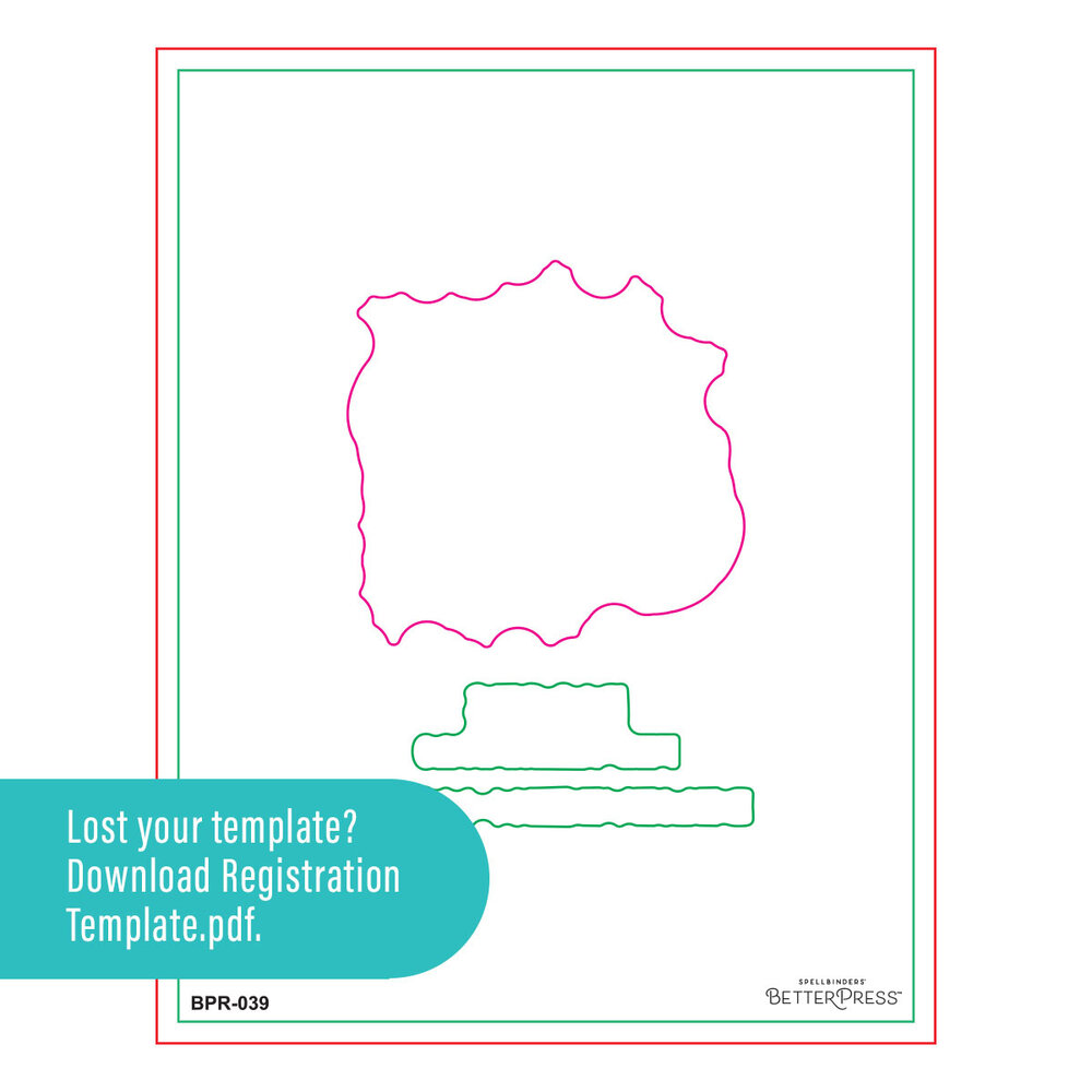 Spellbinders Block Print Zodiacs Registration Press + Foil Plate Pisces (BPR-039)