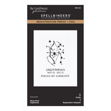 Spellbinders Block Print Zodiacs Registration Press + Foil Plate Sagittarius (BPR-048)