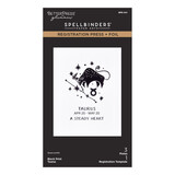 Spellbinders Block Print Zodiacs Registration Press + Foil Plate Taurus (BPR-041)