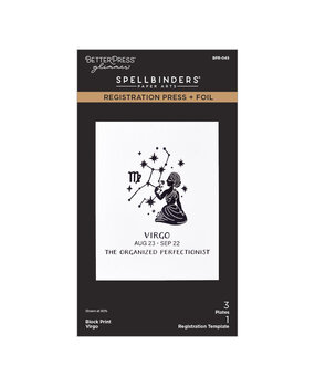 Spellbinders Block Print Zodiacs Registration Press + Foil Plate Virgo (BPR-045)