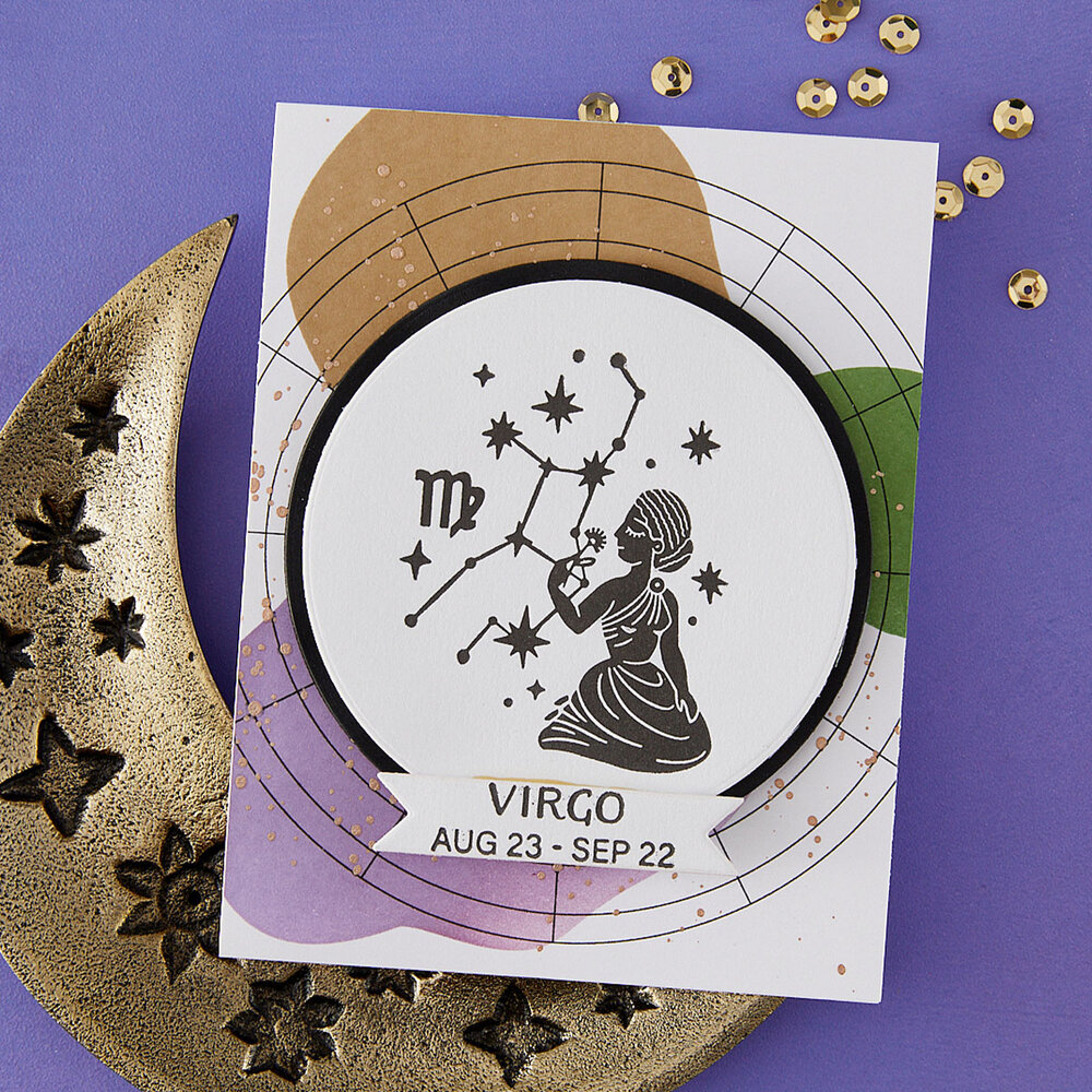 Spellbinders Block Print Zodiacs Registration Press + Foil Plate Virgo (BPR-045)