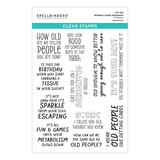 Spellbinders Aged to Perfection Clear Stamp Set Birthday Laughs Sentiments (STP-264)