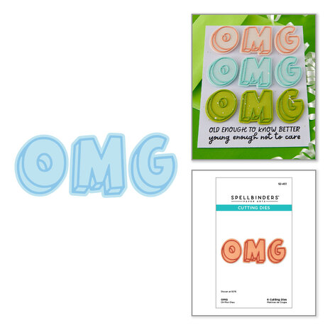 Spellbinders Aged to Perfection Etched Dies OMG (S2-451)