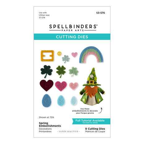 Spellbinders 3D Felt Décor Spring Etched Dies Spring Embellishments (S3-576) Spellbinders 3D Felt Décor Spring Etched Dies Spring Embellishments (S3-576)