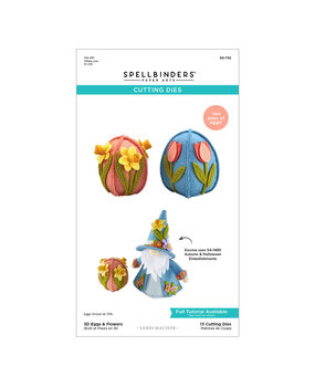 Spellbinders 3D Felt Décor Etched Dies Spring Eggs & Flowers (S5-752)