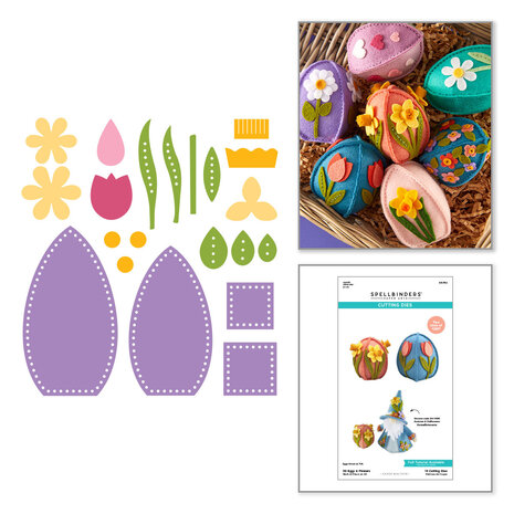 Spellbinders 3D Felt Décor Etched Dies Spring Eggs & Flowers (S5-752) Spellbinders 3D Felt Décor Etched Dies Spring Eggs & Flowers (S5-752)