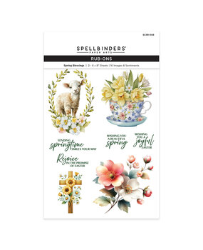 Spellbinders Simply Made 2.0 Rub-On Sheets Spring Blessings (SCSR-008)