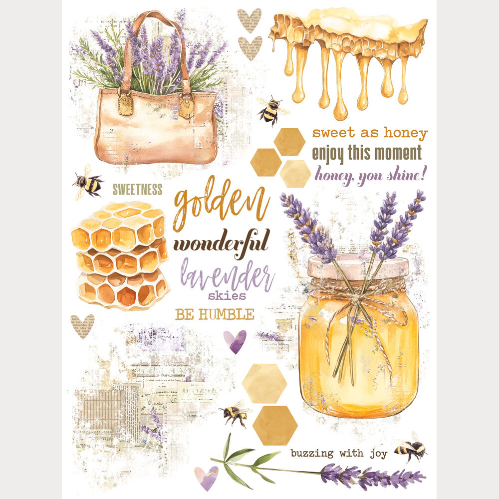 Simple Stories Simple Vintage Lavender Fields Rub Ons (26429)