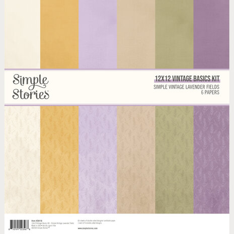 Simple Stories Simple Vintage Lavender Fields 12x12 Inch Vintage Basics Kit (26416)