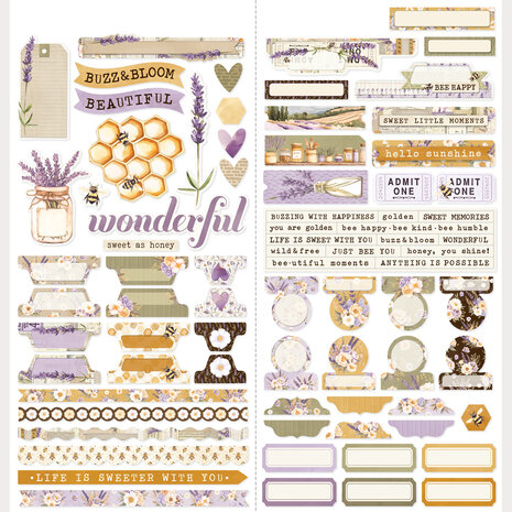 Simple Stories Simple Vintage Lavender Fields Cardstock Stickers Basics (26403)