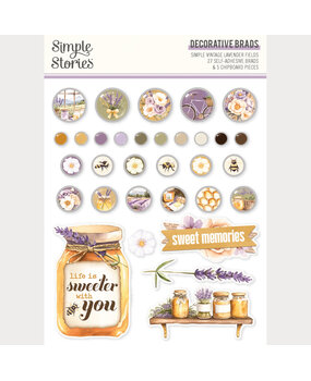 Simple Stories Simple Vintage Lavender Fields Decorative Brads (26431)