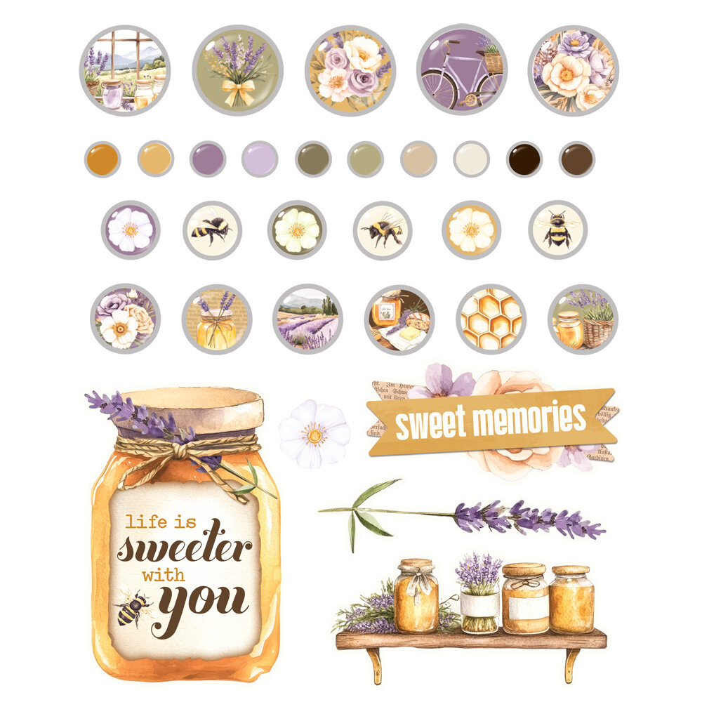 Simple Stories Simple Vintage Lavender Fields Decorative Brads (26431) Simple Stories Simple Vintage Lavender Fields Decorative Brads (26431)