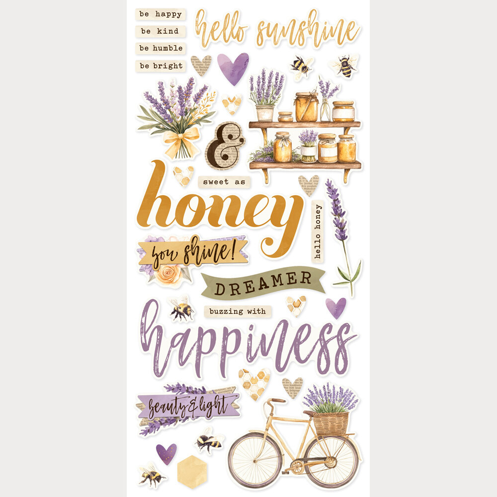 Simple Stories Simple Vintage Lavender Fields Foam Stickers (26430)