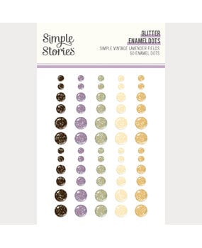 Simple Stories Simple Vintage Lavender Fields Glitter Enamel Dots (26432)