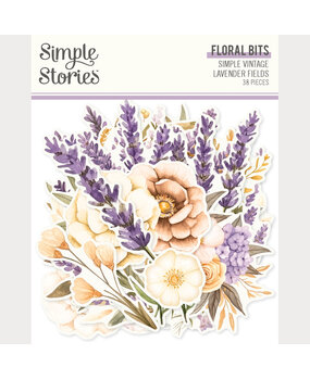 Simple Stories Simple Vintage Lavender Fields Floral Bits & Pieces (26427)