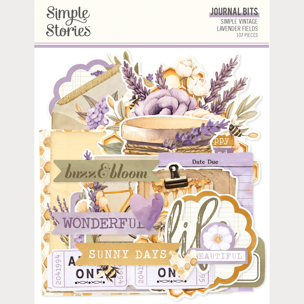 Simple Stories Simple Vintage Lavender Fields Journal Bits & Pieces (26428)