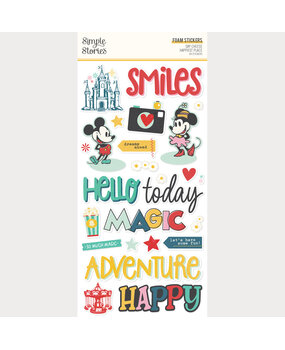 Simple Stories Say Cheese Happiest Place Foam Stickers (26230)