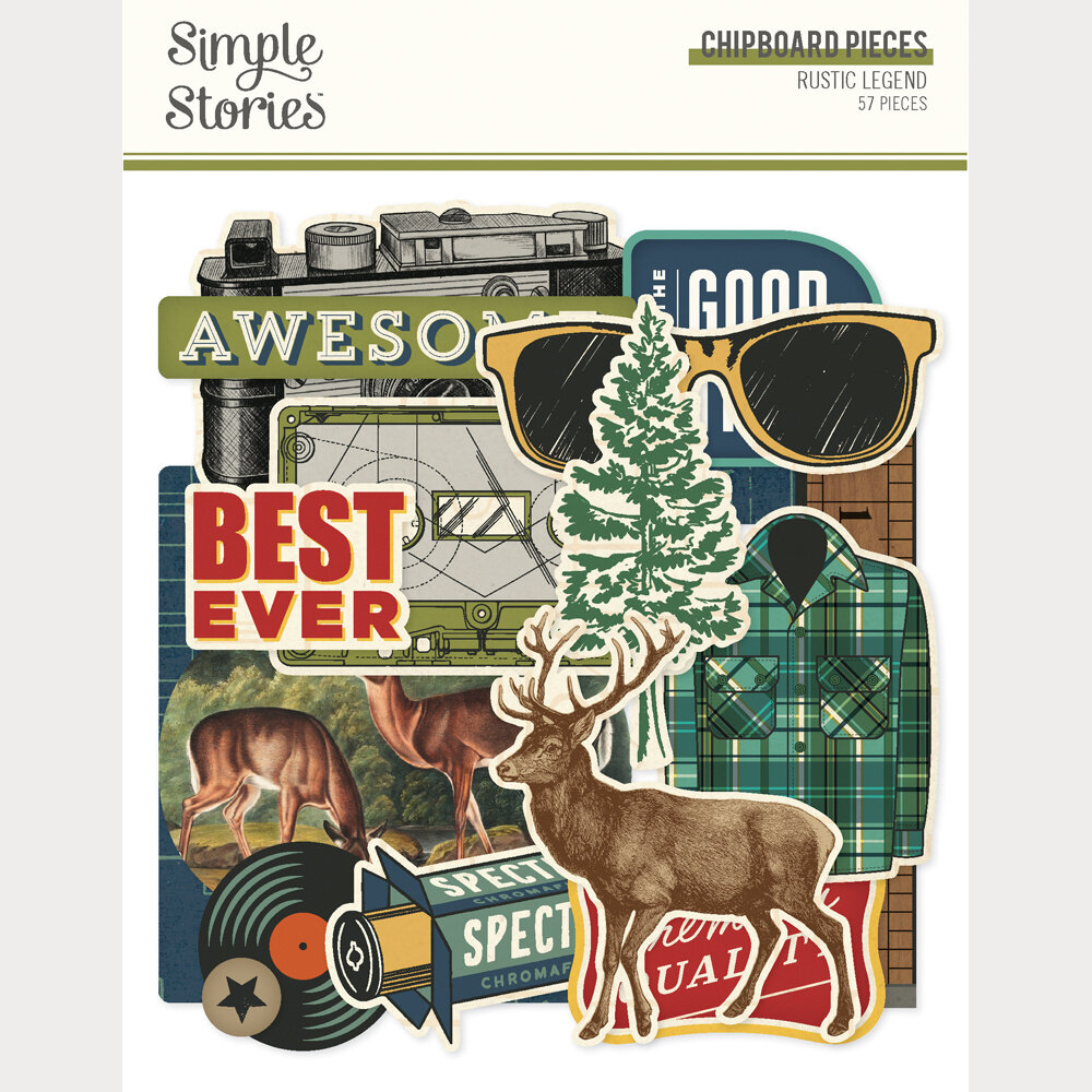 Simple Stories Rustic Legend 12x12 Inch Chipboard (26618)