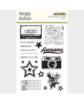 Simple Stories Rustic Legend Stamps Icons (26617)