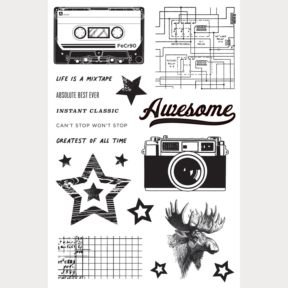 Simple Stories Rustic Legend Stamps Icons (26617)