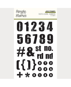 Simple Stories Rustic Legend Stamps Numbers (26627)