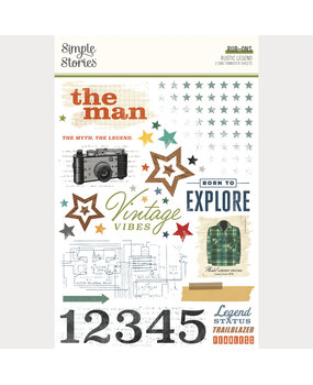 Simple Stories Rustic Legend Rub Ons (26621)