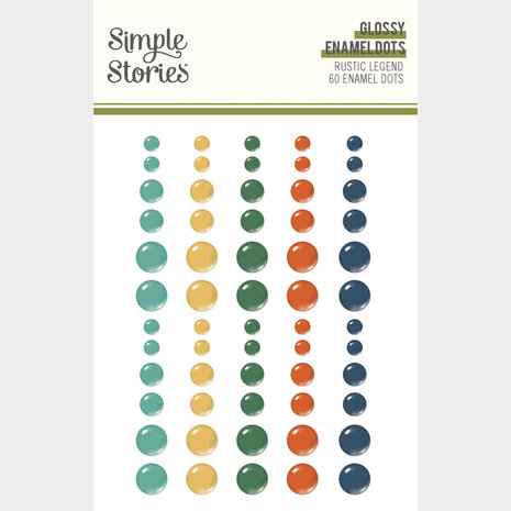 Simple Stories Rustic Legend Glossy Enamel Dots (26624)