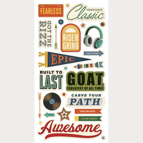 Simple Stories Rustic Legend Foam Stickers (26622)