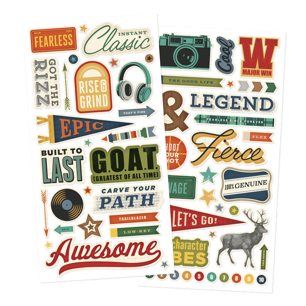 Simple Stories Rustic Legend Foam Stickers (26622)