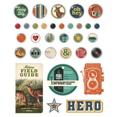 Simple Stories Rustic Legend Decorative Brads (26623)