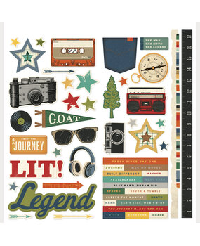 Simple Stories Rustic Legend Cardstock Stickers Icons (26602)