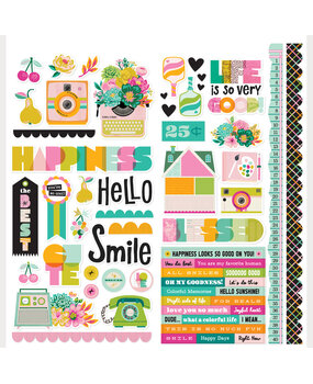 Simple Stories Color Me Happy Cardstock Stickers Icons (26502)