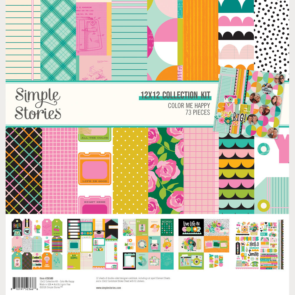 Simple Stories Color Me Happy Collection Kit (26500) Simple Stories Color Me Happy Collection Kit (26500)