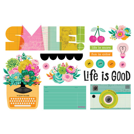 Simple Stories Color Me Happy Simple Pages Pieces (26525)
