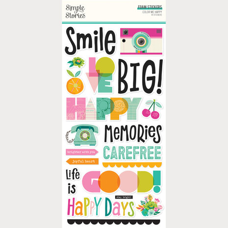 Simple Stories Color Me Happy Foam Stickers (26522)
