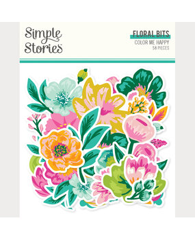 Simple Stories Color Me Happy Floral Bits & Pieces (26521)