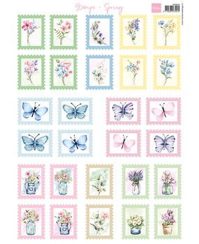 Marianne Design Decoupage Sheet A4 Stamps Spring (VK9645)