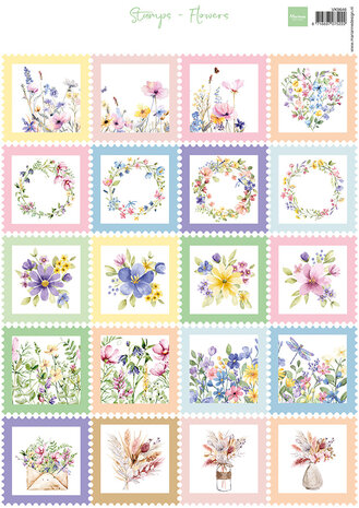 Marianne Design Decoupage Sheet A4 Flowers (VK9646)