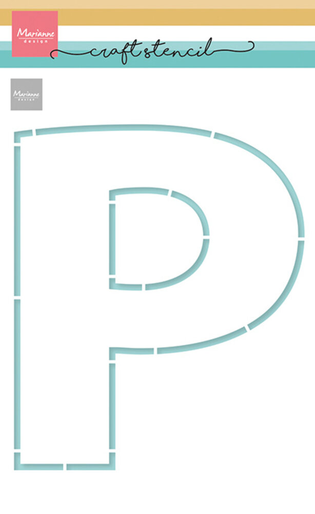 Marianne Design Craft Stencil P-Letter (PS8148) (DISCONTINUED)