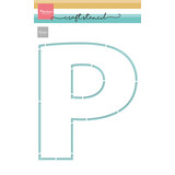 Marianne Design Craft Stencil P-Letter (PS8148) (DISCONTINUED)